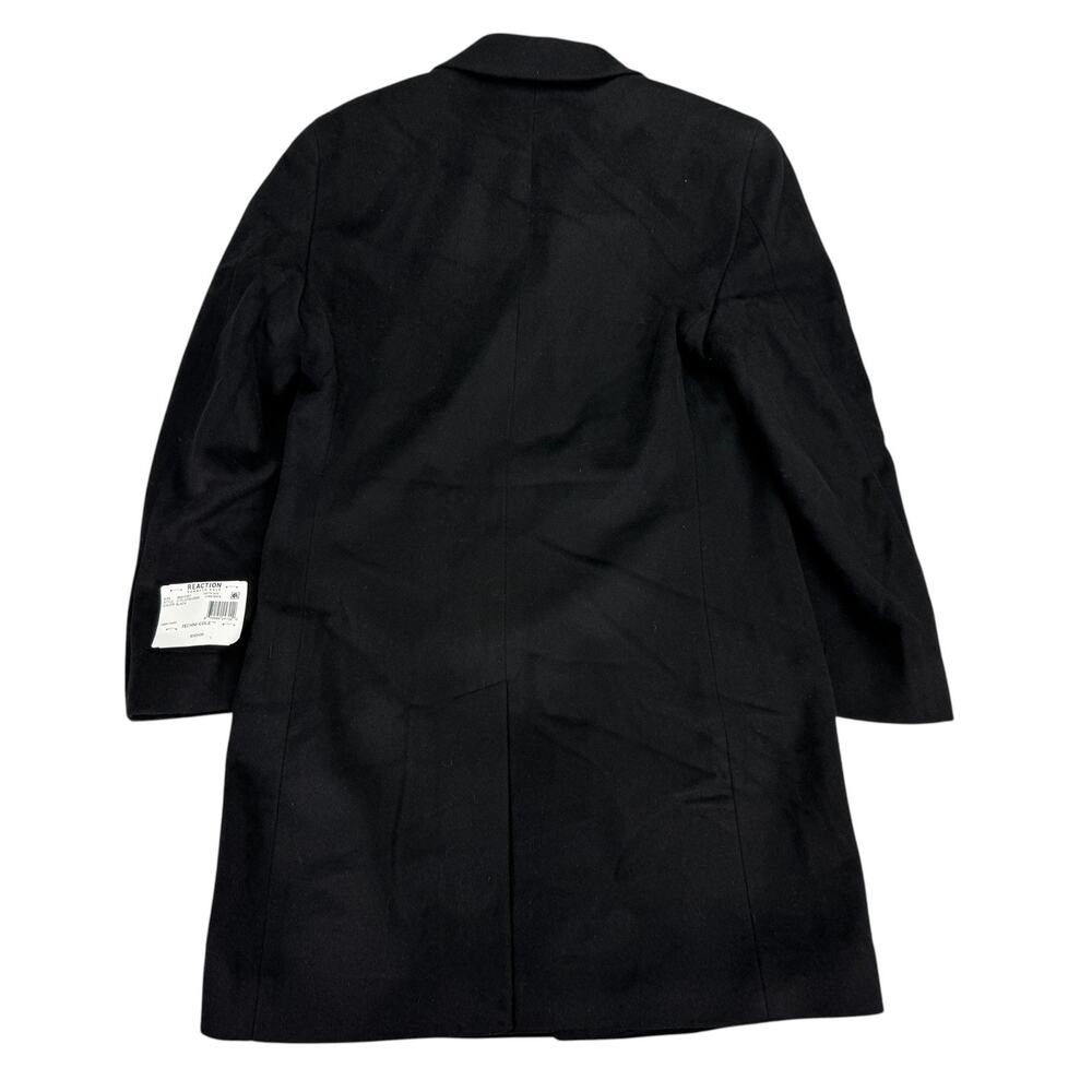 Kenneth Cole Mens Single-Breasted Wool Blend Classic Fit Overcoat Black 36S - Picture 4 of 6